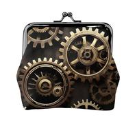 Cool Steampunk Gears Print Compact Coin Purse Squisito Bacio Blocco Portafoglio Carino Mini Pouch Monete Carte Portafoglio