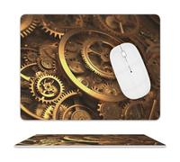 Cool Steampunk Gears Tappetino per mouse ultra sottile, in pelle con superficie liscia impermeabile, tappetino per mouse antiscivolo per giochi, ufficio e casa, 25,4 x 20,3 cm