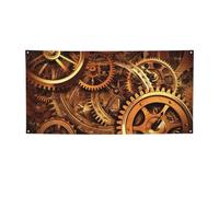 Cool Steampunk Ingranaggi Banner e segni Outdoor Indoor Party Decorazione Banner Personalizzato con Occhielli Sfondo Compleanno Sfondo Poster Foto Sfondo per Matrimonio Evento Piccolo