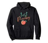 Cool Summer Fruit Retro Just Peachy & Keep it Peachy Graphic Felpa con Cappuccio