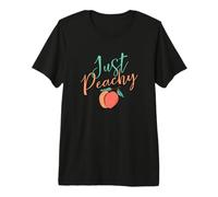 Cool Summer Fruit Retro Just Peachy & Keep it Peachy Graphic Maglietta Premium