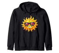 Cool Summer Sun Graffiti Spiaggia Vacanze Vibes Felpa con Cappuccio