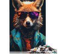 Cool Sunglasses Red Fox Jigsaw Puzzle Impossibili 1000 Pezzi Decorazione Per La Casa. Rilassamento E Intelligence Per Adulti E Ragazzi Da 14 Anni 1000pcs (38x26cm)