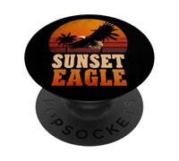 Cool Sunrise Aquila con palme Costume PopSockets PopGrip Adesivo
