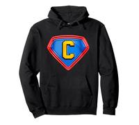 Cool Super C Alphabet Cute Initial Monogram Letter C Graphic Felpa con Cappuccio