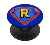 Cool Super R Alphabet Cute Initial Monogram Letter R Graphic PopSockets PopGrip Adesivo