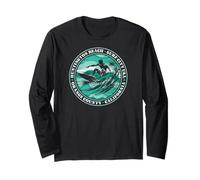 Cool Surf City USA, Huntington Beach, California Surfer Vibe Maglia a Manica
