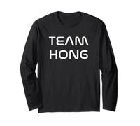 Cool: Team Hong Family Name Show Support Be On Team Hong Maglia a Manica