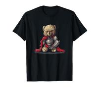 Cool Teddy Armor con spada per gli amanti dei cavalieri e degli orsi Maglietta