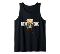 Cool Teddy Bear in New York NYC Illustration Graphic Designs Canotta