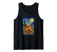 Cool Teddy Bear in The Starry Night Painting Concept Art Canotta