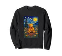 Cool Teddy Bear in The Starry Night Painting Concept Art Felpa