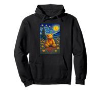 Cool Teddy Bear in The Starry Night Painting Concept Art Felpa con Cappuccio