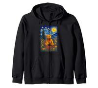Cool Teddy Bear in The Starry Night Painting Concept Art Felpa con Cappuccio
