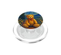 Cool Teddy Bear in the Starry Night Painting Concept Art PopSockets PopGrip per MagSafe