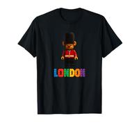 Cool Teddy Bear London King Guard with Blocks Toy Cartoon Maglietta