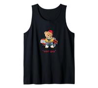 Cool Teddy Bear Vintage Car Guy Cartoon Graphic Designs Fun Canotta
