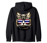 Cool Thailandia Flag Cat Thai Cats Proprietario Felpa con Cappuccio