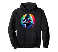 Cool Tie Dye Cassowary Sunglasses Bird Illustration Art Felpa con Cappuccio