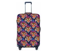 Cool Tiger - Copribagagli da viaggio, lavabile, con stampa graffiti, 45-81 cm, alta elasticità, Nero , L