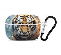 Cool Tiger - Custodia protettiva per AirPods Pro 2, antiurto, rigida, per donne e uomini, compatibile con custodia Airpod Pro di 2a/1a generazione, con portachiavi, bianco