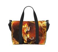 Cool Tiger in Flame - Borsa a tracolla da donna, portatile, adatta per allenamenti in palestra, pendolarismo e viaggi