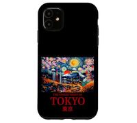Cool Tokyo Japan with the Starry Night Concept of Van Gogh Custodia per iPhone 11