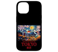 Cool Tokyo Japan with the Starry Night Concept of Van Gogh Custodia per iPhone 14