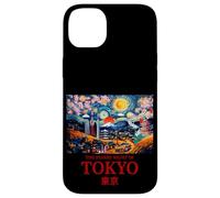 Cool Tokyo Japan with the Starry Night Concept of Van Gogh Custodia per iPhone 14 Plus