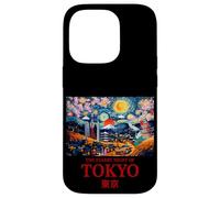 Cool Tokyo Japan with the Starry Night Concept of Van Gogh Custodia per iPhone 14 Pro