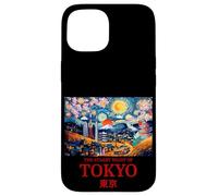 Cool Tokyo Japan with the Starry Night Concept of Van Gogh Custodia per iPhone 15