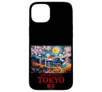 Cool Tokyo Japan with the Starry Night Concept of Van Gogh Custodia per iPhone 15 Plus