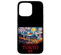 Cool Tokyo Japan with the Starry Night Concept of Van Gogh Custodia per iPhone 15 Pro Max
