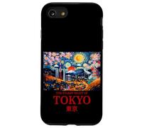 Cool Tokyo Japan with the Starry Night Concept of Van Gogh Custodia per iPhone SE (2020) / 7/8