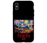 Cool Tokyo Japan with the Starry Night Concept of Van Gogh Custodia per iPhone X/XS