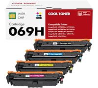 Cool Toner 069H 069 Cartuccia toner compatibile per Canon i sensys MF752cdw 069H 069 ImageCLASS MF751Cdw MF753Cdw MF752Cdw MF756Cx LBP673Cdw LBP674Cx (Nero Ciano Giallo Magenta, 4-Packs)