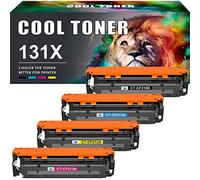 Cool Toner 131X 131A Cartuccia Toner Compatibile per HP Laserjet Pro 200 Color MFP M276nw M276n M251n M251nw CF210X CF210A CF211A CF212A CF213A - Nero Ciano Giallo Magenta