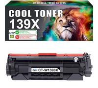 Cool Toner 139X (W1390X) 139A Caricatore Toner con Chip come Sostituzione Compatibile per HP Laserjet Pro 3002dw 3002dn 3002 MFP 3102fdn 3102fdw 3102 Caricatore Toner Nero 1er-Pack