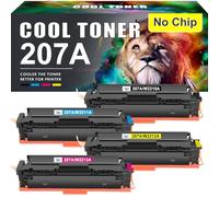 Cool Toner 207A Cartuccia Toner Compatibile per HP 207A 207X Color Laserjet Pro MFP M283fdw M255dw M282nw M283fdn M255nw W2210A W2211A W2212A W2213A - Nero Ciano Giallo Magent
