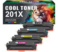 Cool Toner Cartuccia toner Compatibile In sostituzione di per hp 201X 201A CF400X CF400A CF401X CF402X CF403X Color Laserjet Pro M277dw M277n M274n M252n (Nero,Ciano,Giallo,Magenta,confezione da 4)