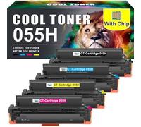 Cool Toner Cartuccia Toner Compatibile per Canon 055H 055 i-SENSYS MF742Cdw LBP664Cx MF746Cx MF744Cdw MF743Cdw LBP663Cdw MF741Cdw MF745Cdw MF746Cdw MF740C LBP660C - Nero Ciano Giallo Magenta