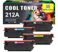 Cool Toner Cartuccia Toner Compatibile per HP 212A 212X W2120A W2120X Color LaserJet Enterprise M554dn M555dn M555x Flow MFP M578c M578z M578f M578dn W2121A W2122A W2123A - Nero Ciano Giallo Magenta