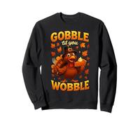 Cool Turkey Thanksgiving Gobble Till You Wobble Felpa