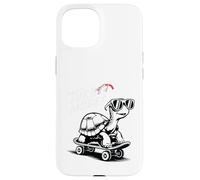 Cool Turtle on Skateboard Funny Turbo Vintage Gift Custodia per iPhone 15