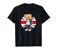 Cool UK Teddy Bear Illustration Novelty Graphic Designs Maglietta