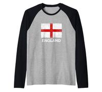 Cool United Kingdom England Flag Illustration Graphic Design Maglia con Maniche Raglan