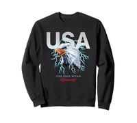 Cool USA Eagle with Wild Quotes Illustration Graphic Designs Felpa