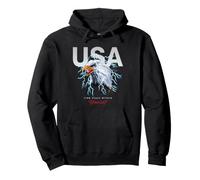 Cool USA Eagle with Wild Quotes Illustration Graphic Designs Felpa con Cappuccio