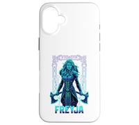 Cool Vaporwave Freyja Dea vichinga Mitologia Norrena Custodia per iPhone 16 Plus