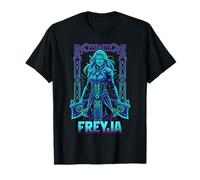 Cool Vaporwave Freyja Dea vichinga Mitologia Norrena Maglietta